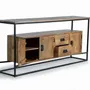 Sideboards - Mango wood and metal sideboard - GINER Y COLOMER