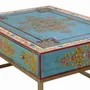 Tables basses - Table basse en manguier et pieds en métal doré et multicolore - GINER Y COLOMER