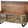 Boîtes de rangement - Malle exclusive en bois recyclé multicolore - GINER Y COLOMER
