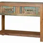 Console table - Exclusive console in multicolored recycled wood - GINER Y COLOMER