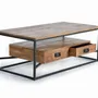 Tables basses - Table basse en bois de manguier et métal - GINER Y COLOMER