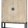 Wardrobe - Mango wood cabinet and aged white metal legs - GINER Y COLOMER