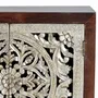 Buffets - Buffet 2 portes en bois de manguier sculptée et feuille d'argent - GINER Y COLOMER