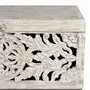 Boîtes de rangement - Coffre en manguier et pieds en métal blanc vieilli - GINER Y COLOMER