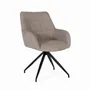 Chairs - Set of 2 swivel chairs covered in gray fabric - GINER Y COLOMER