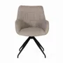 Chairs - Set of 2 swivel chairs covered in gray fabric - GINER Y COLOMER