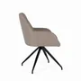 Chairs - Set of 2 swivel chairs covered in gray fabric - GINER Y COLOMER