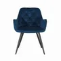 Chairs - Set of two chairs covered in velvet and steel legs - GINER Y COLOMER