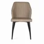Chairs - Set of 2 chairs upholstered in gray and steel legs - GINER Y COLOMER
