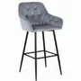 Tabourets - Ensemble de deux tabourets recouverts de velours et structure en métal - GINER Y COLOMER
