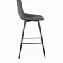 Tabourets - Ensemble de quatre tabourets recouverts de tissu gris - GINER Y COLOMER