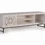 Meubles TV - Meuble tv en bois de manguier sculptée et métal - GINER Y COLOMER