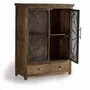 Buffets - Vitrine en bois manguier marron vieilli - GINER Y COLOMER