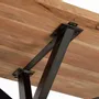 Dining Tables - Acacia wood and metal dining table - GINER Y COLOMER