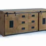 Sideboards - Mango wood and black sideboard - GINER Y COLOMER
