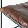 Armchairs - Brown leather and metal armchair - GINER Y COLOMER