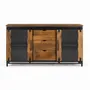 Buffets - Buffet en bois manguier et métal noir - GINER Y COLOMER
