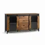 Buffets - Buffet en bois manguier et métal noir - GINER Y COLOMER