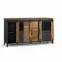 Buffets - Buffet en bois manguier et métal noir - GINER Y COLOMER