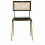 Chairs - Set of 2 leather and rattan chairs - GINER Y COLOMER