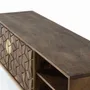Meubles TV - Meuble TV en bois manguier noyer et métal doré - GINER Y COLOMER