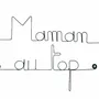 Other wall decoration - Wire Wall Decoration\" Mom on top\ "” - to pin - BIJOUX DE MUR