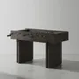 Game tables - Foosball Table — Industrial design in solid oak, concrete and cast iro - LIVINGSTONE