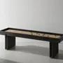 Tables de jeux - Shuffleboard Table – Table de jeu en chêne massif, cuir et fonte - LIVINGSTONE
