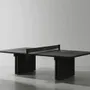 Tables de jeux - Ping Pong Table – Table de ping-pong en bois, cuir et fonte - LIVINGSTONE