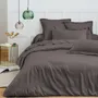 Bed linens - 100% Cotton Duvet Cover 240 x 220 cm Slate - COTON PUR