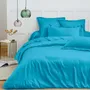 Linge de lit - Housse de couette 100% Coton 260 x 240 cm Cyan - COTON PUR