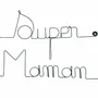 Other wall decoration - Wire Wall Decor\" Super Mom\ "” - to pin - BIJOUX DE MUR