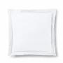 Bed linens - 100% Cotton Pillowcase Flat Quilted Ruffle 63 x 63 cm Snow - COTON PUR