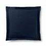 Bed linens - 100% Cotton Pillowcase Flat Ruffle Quilted 63 x 63 cm Midnight Blue - COTON PUR