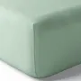 Bed linens - Percale Fitted Sheet 160 x 200 cm Pure Combed Long Fiber Cotton 80 Threads/cm² Celadon - COTON PUR