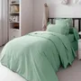 Bed linens - Percale Duvet Cover 140 x 200 cm Pure Combed Long Fiber Cotton 80 Thread Count Celedon - COTON PUR