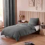 Linge de lit - Pack Housse de couette Complet 3 Pièces Gaze de Coton 140 x 200 cm Dh 90 Ardoise - COTON PUR