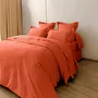 Linge de lit - Housse de couette Percale 240 x 220 cm Pur Coton Peigné Longues Fibres 80 Fils/cm² Terracotta - COTON PUR