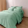 Bed linens - Percale Duvet Cover 240 x 220 cm Pure Combed Long Fiber Cotton 80 Threads/cm² Celadon - COTON PUR