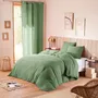 Linge de lit - Pack Housse de couette Complet 4 Pièces Gaze de Coton 260 x 240 cm Dh 180 Olive - COTON PUR