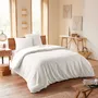Bed linens - Duvet set 240x220cm + 2 pillowcases 65X65cm honeycomb Snow - COTON PUR