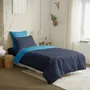 Bed linens - Complete Pack Two-tone duvet cover 140 x 200 cm - Fitted sheet 90 x 190 cm - 100% Cotton 57 thread count - COTON PUR