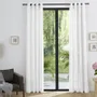 Curtains and window coverings - Pair of "Linen Effect" Eyelet Curtains 140 x 260 cm Moonlight deco Snow - COTON PUR