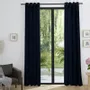 Curtains and window coverings - Pair of Eyelet Curtains "Linen Effect" 140 x 260 cm Moonlight deco Midnight Blue - COTON PUR
