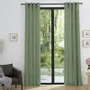 Curtains and window coverings - Pair of "Linen Effect" Eyelet Curtains 140 x 260 cm Moonlight deco Rosemary - COTON PUR
