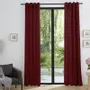 Curtains and window coverings - Pair of Eyelet Curtains "Linen Effect" 140 x 260 cm Moonlight deco Wine Red - COTON PUR