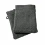 Other bath linens - Set of 2 "Spa" Wash Gloves 100% Cotton 15 x 21 cm Slate - COTON PUR