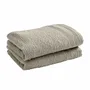 Bath towels - Set of 2 100% Cotton Terry Guest Towels "Spa" 30 x 50 cm Sand - COTON PUR