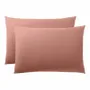 Linge de lit - Taie d'oreiller 100% Coton 50 x 70 cm Vieux Rose - COTON PUR