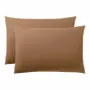 Linge de lit - Taie d'oreiller 100% Coton 50 x 70 cm Taupe - COTON PUR